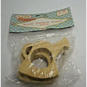 Crafters Wood Watering Can 2 Napkin Ring Decoration Kit 2 DIY Handmade